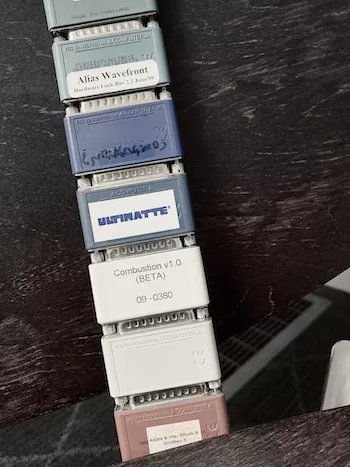 Software dongles consecutively attached together