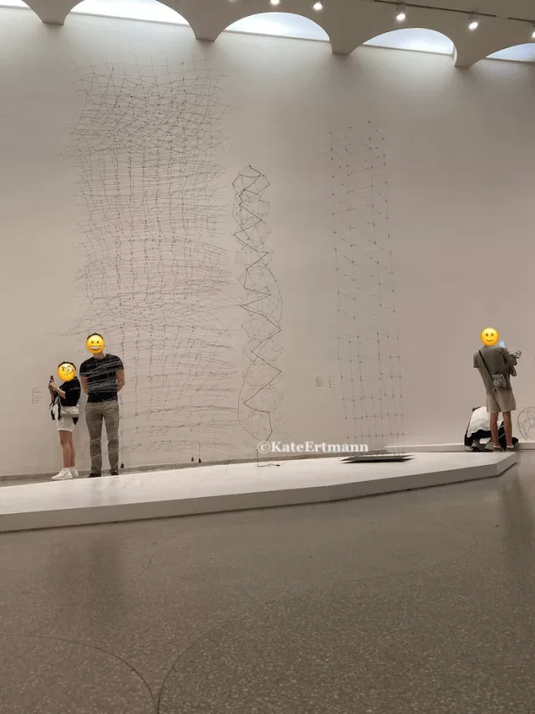 Part of the Gego exhibit at the Guggenheim Museum